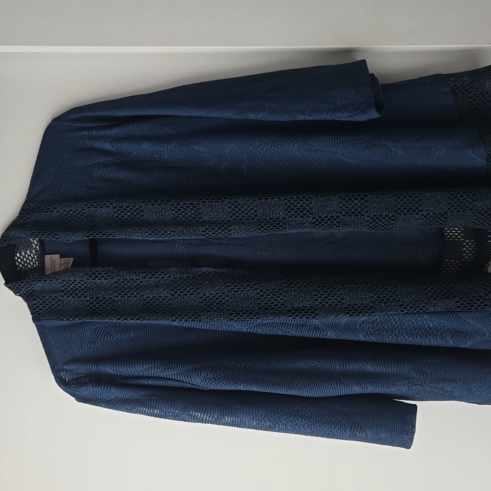 Chicos Women's Lightweight Blue Open-Front Cardigan Size 3 /X Large